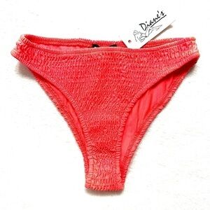 ⭐️ 5 for $25 Rehab LAB Orange Ruched High Cut Swim Bottom Size S